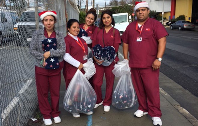 ACC-Los Angeles MA Students Make Blankets for the Homeless Galley